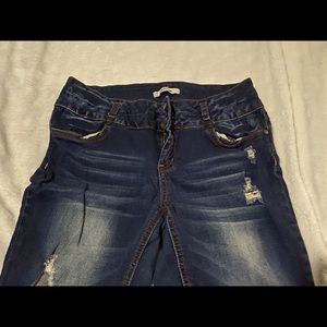 Distressed jeans straight leg